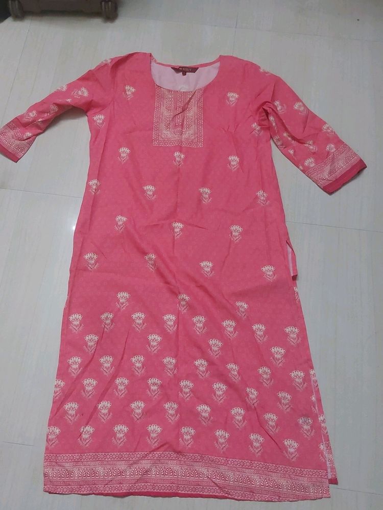 Pink Straight Kurti