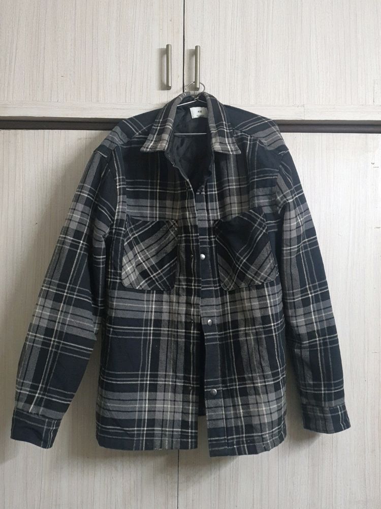 Padded Flannel Shirt Jacket