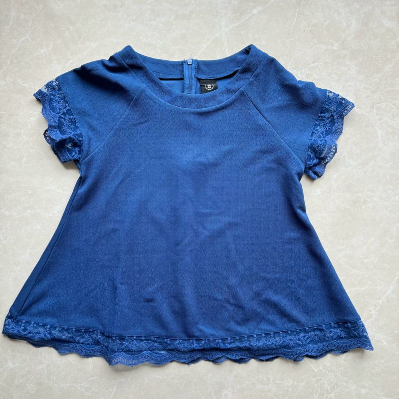 Blue Babydoll Top