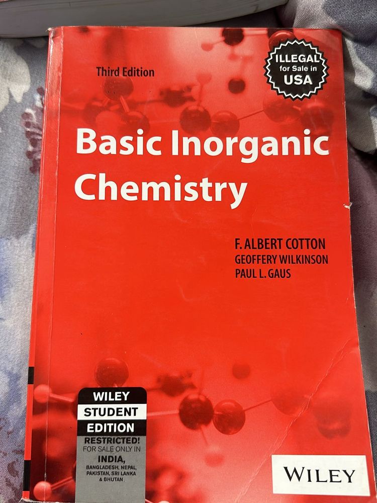 Basic inorganic Chemistry By F. Albert Cotton