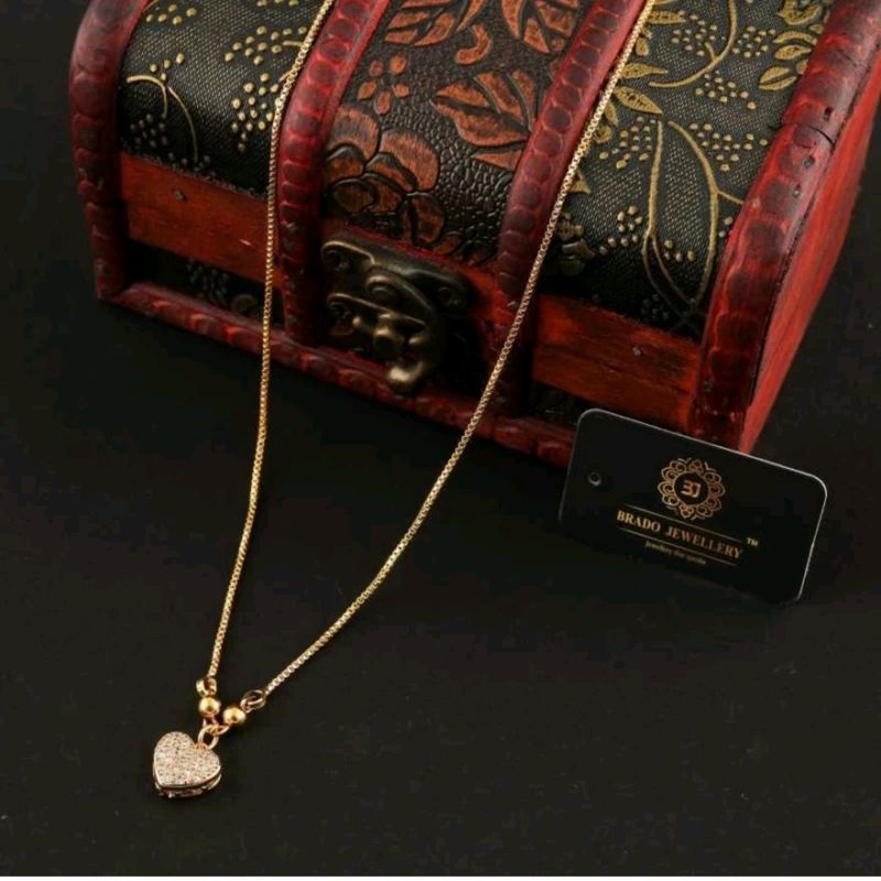 Diamond Love Heart Shape Daily wear Necklace