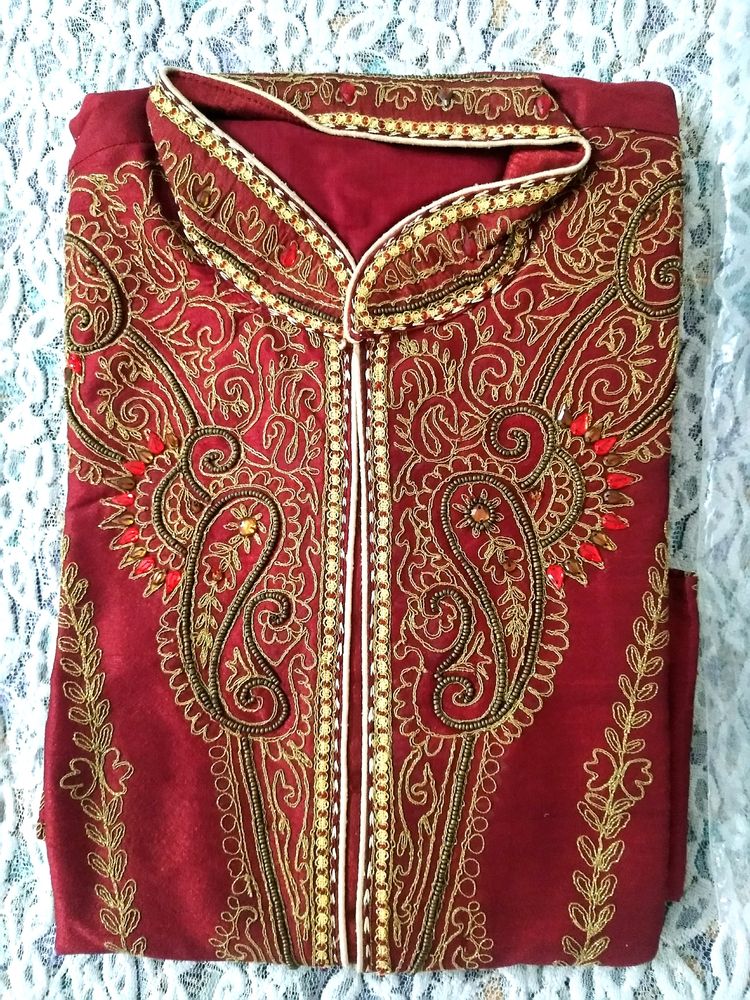 Groom Bridal Heavy Work Sherwani Size L