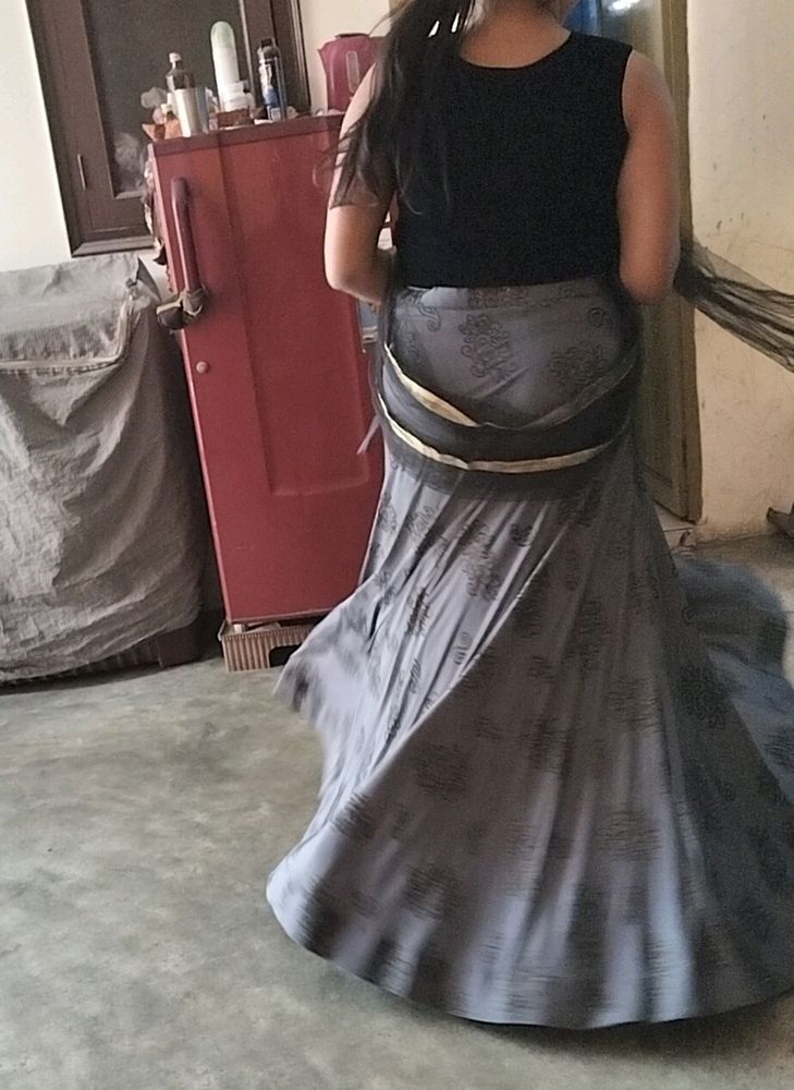 Girlish Lehanga With Crop Top And Dupatta