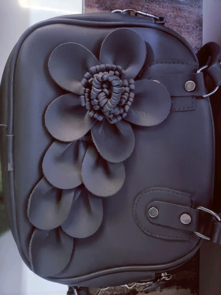 Flower Designed Sling Bag