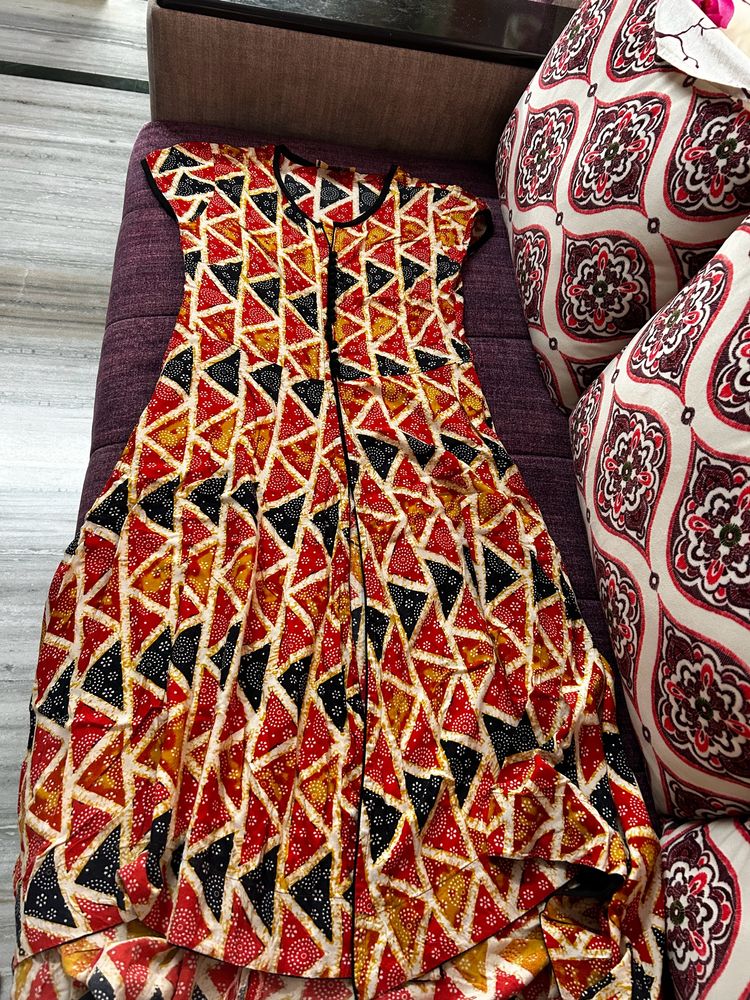 Multi Color Front Cut Kurta