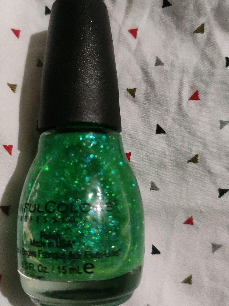 Nail Polish- Green Glittery