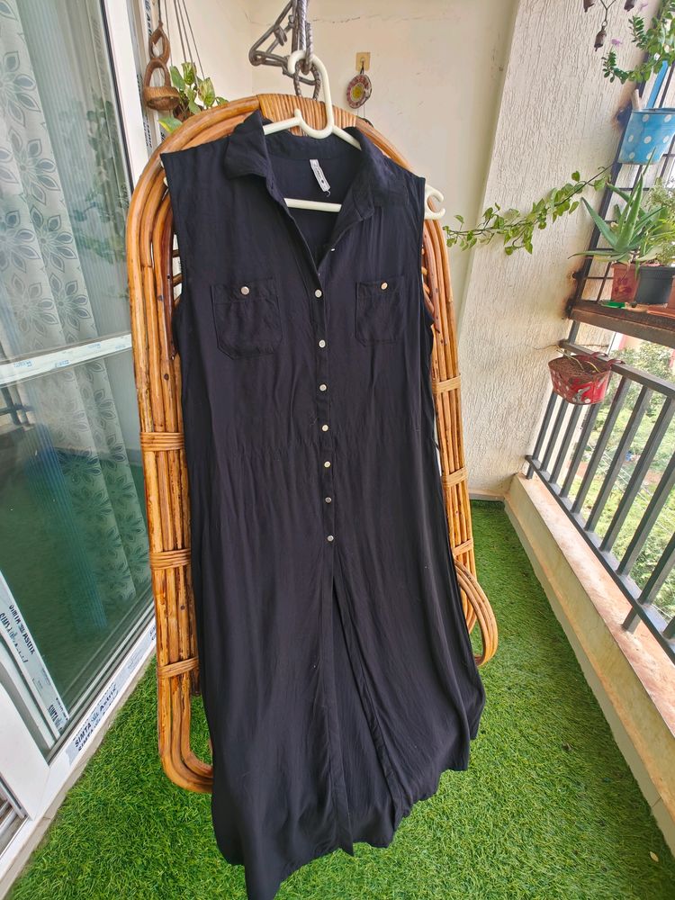 Long Black Kurta