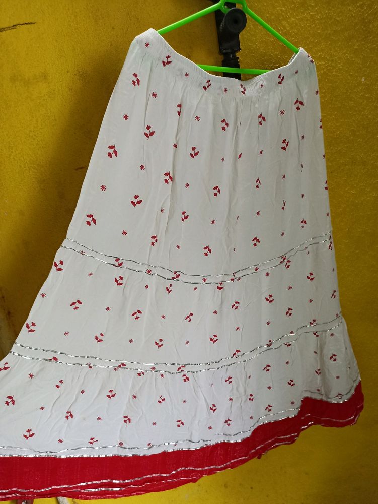 White Full Skirt ( Rarely Used)