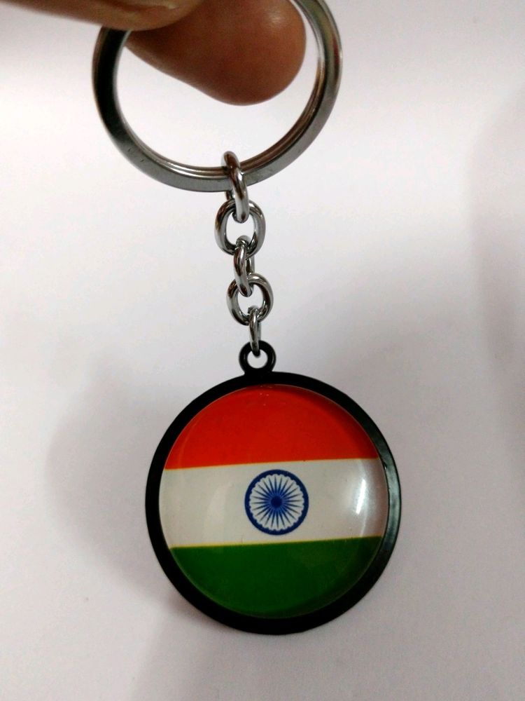 Glass Flag Keychain Double Sided