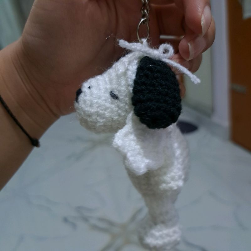 Snoopy Crochet Keychain