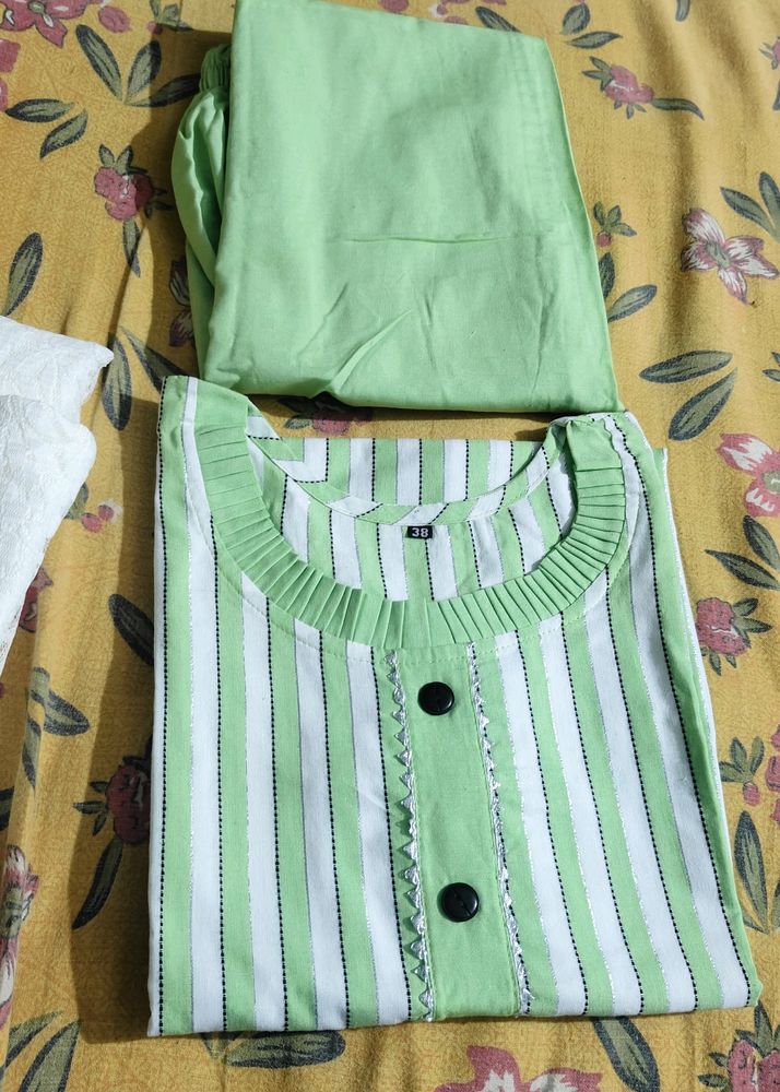 Women's Green Kurta Set