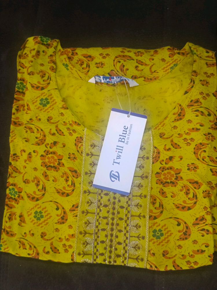 L  Twillblue Kurti