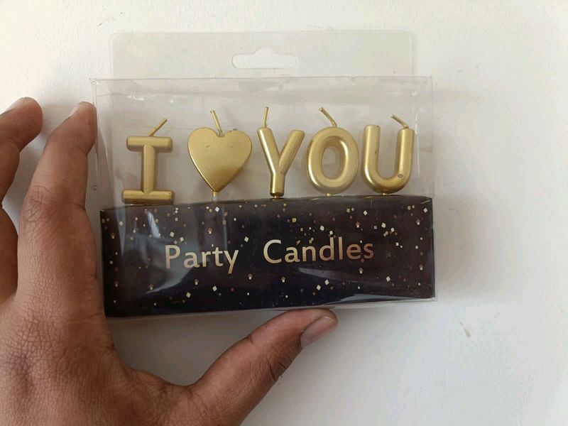 I Love U Candle