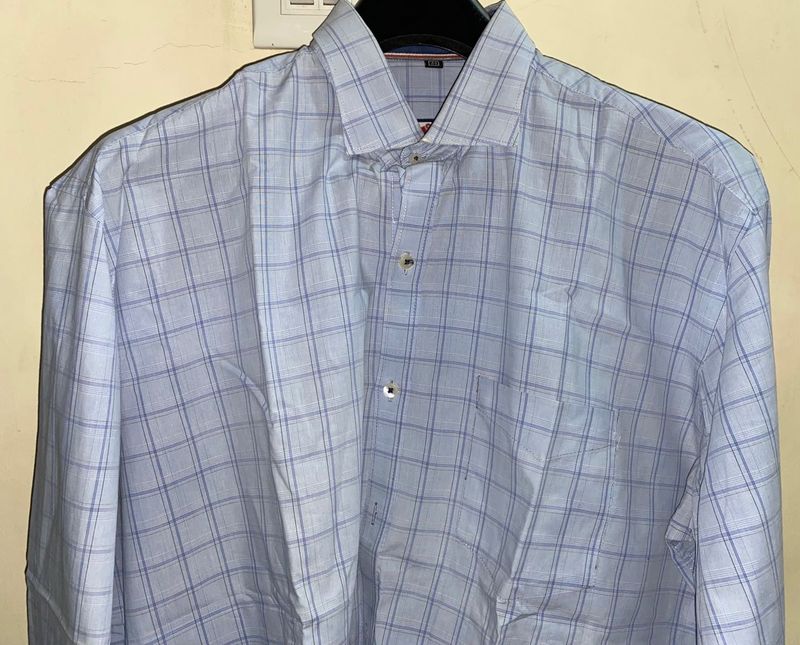 Men Checked Cotton Formal Shirt