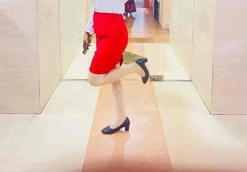 2 Red Skirts Combo For Girls