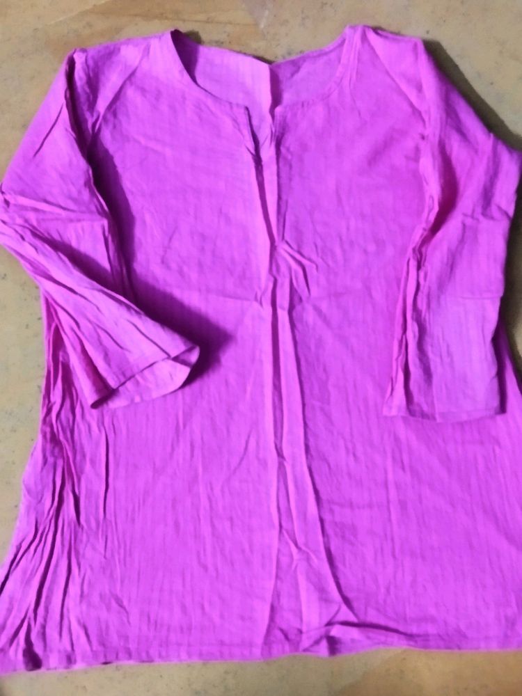 Rani Pink Short Kurti