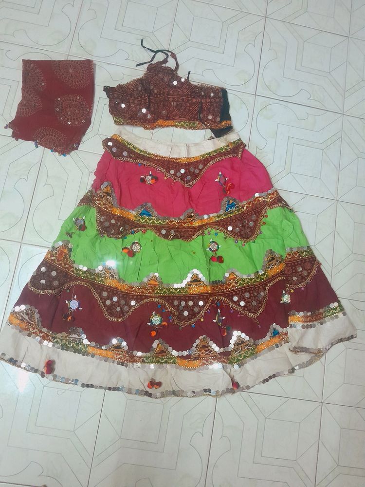 ❤️💫🧡Multi Colour Girls Chaniya Choli 💙💛🧡