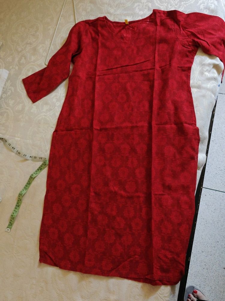 Ahika Red Colour Kurta