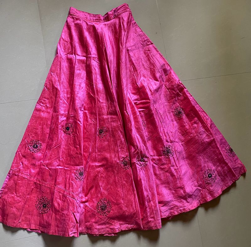 Bright Pink Ethnic Skirt