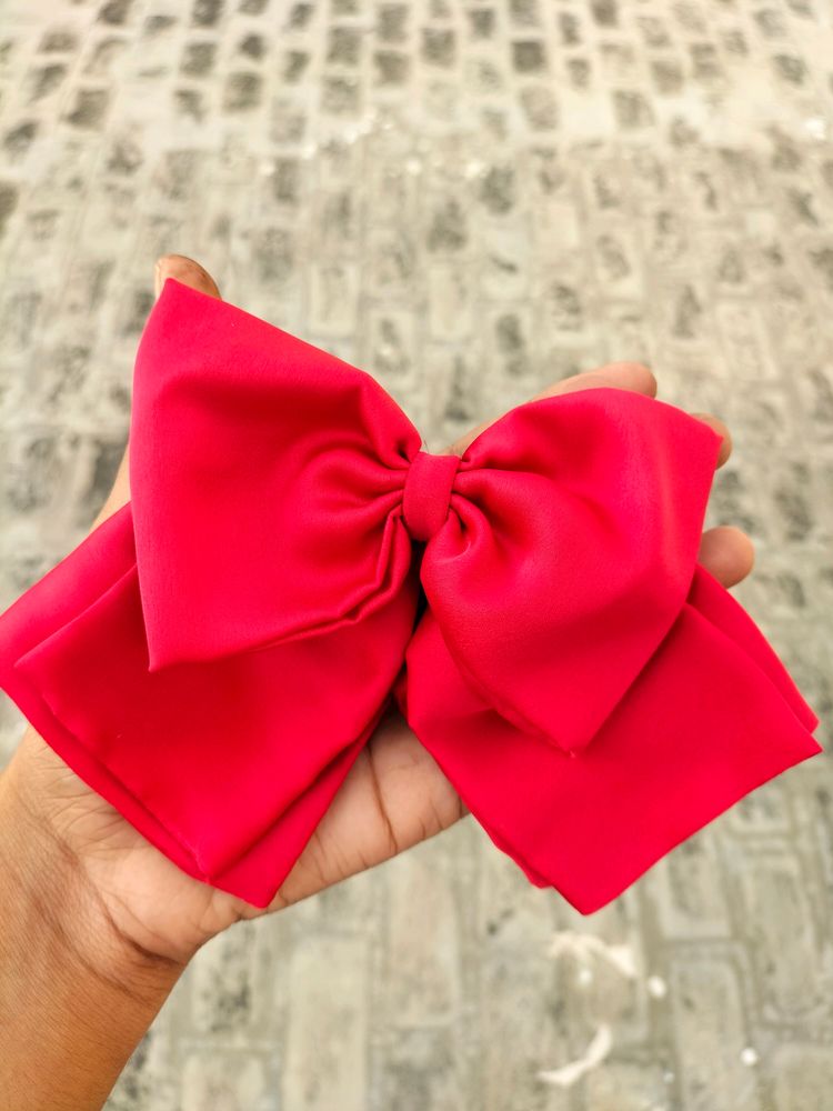 Satin Bow Clip