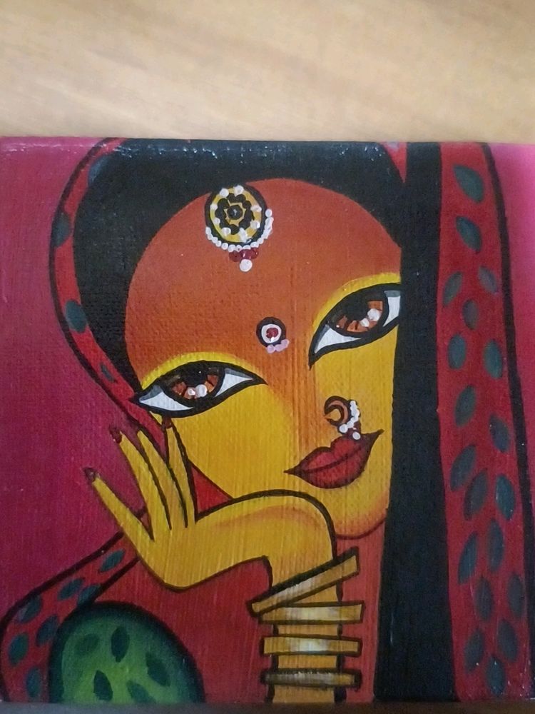 Painting On Canvas  Of Radha