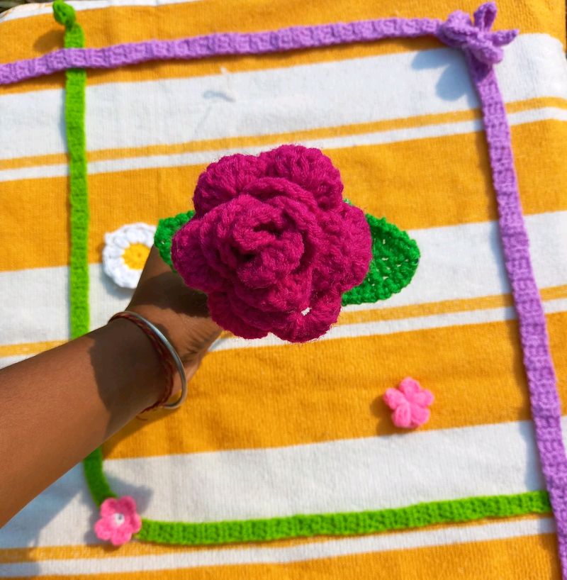 Crochet Pink Rose ❤️