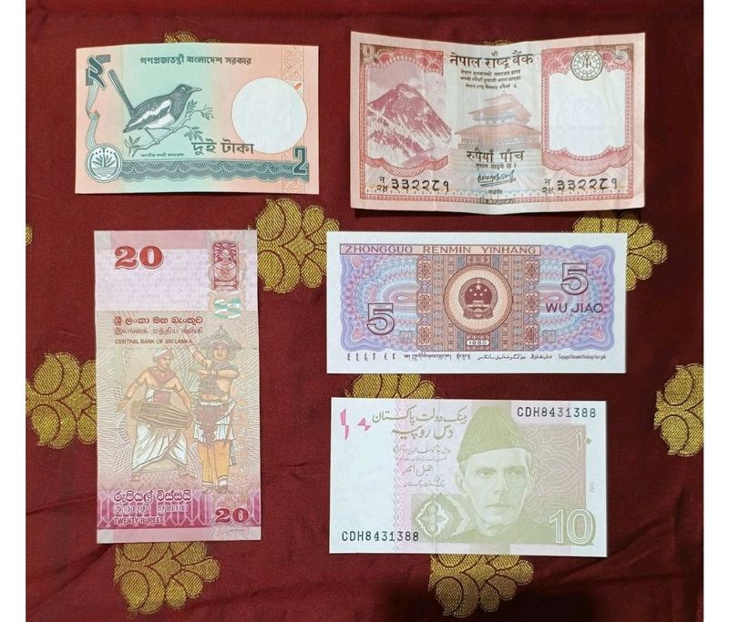 Foreign Notes, US Dollar, Silver Coin