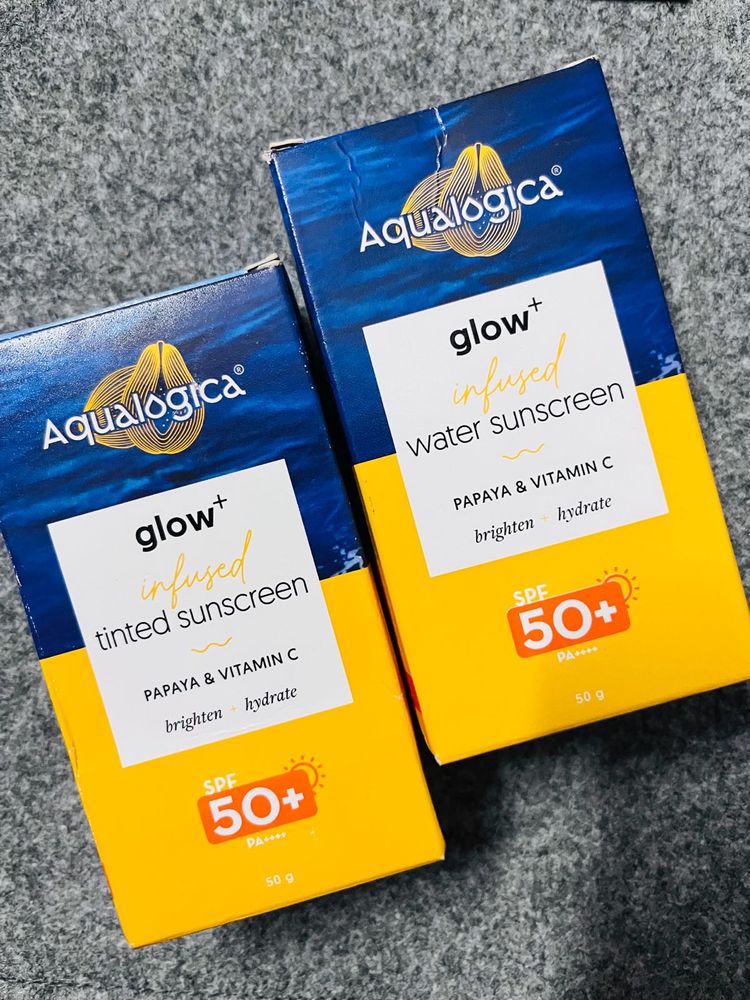 Aqualogica Tinted & Water Sunscreen Pack 2