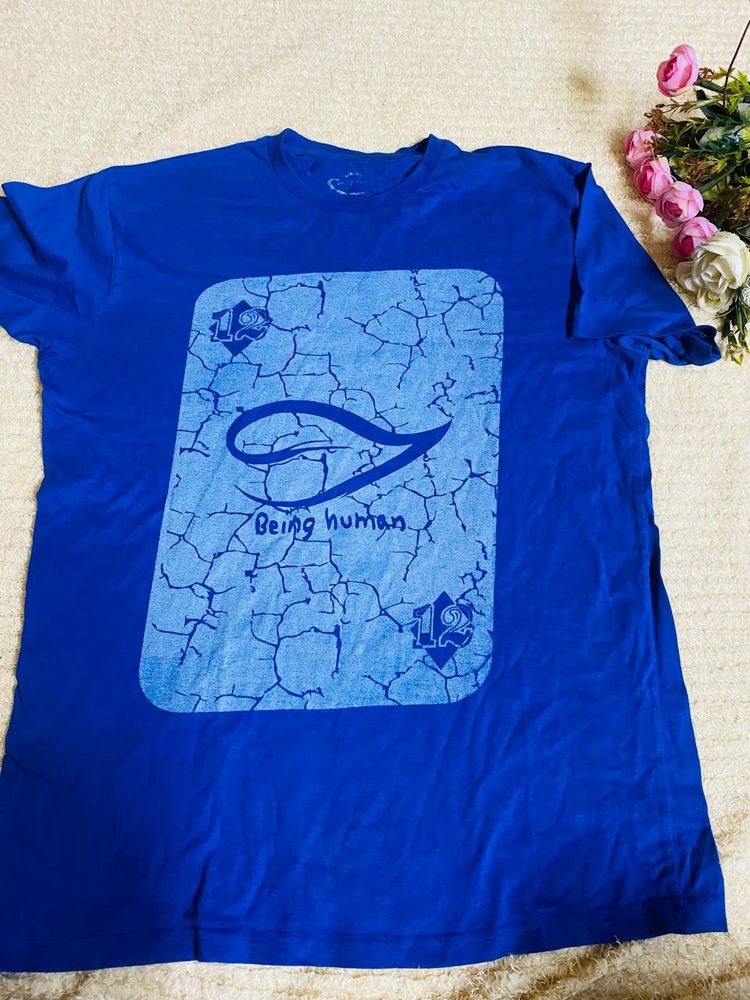 Blue Color Branded Teashirt