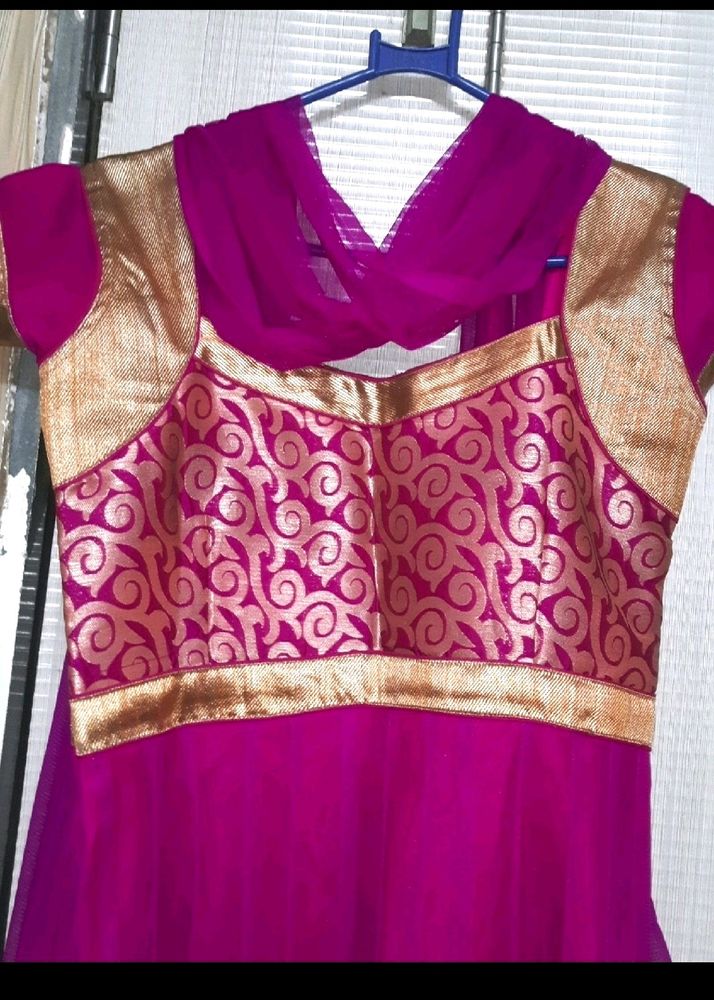 Pink Anarkali set