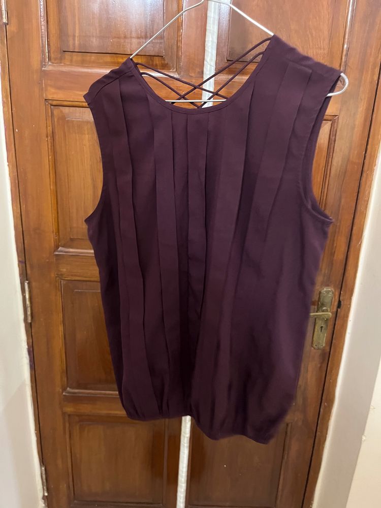 Maroon Rare Brands Sleeveless top