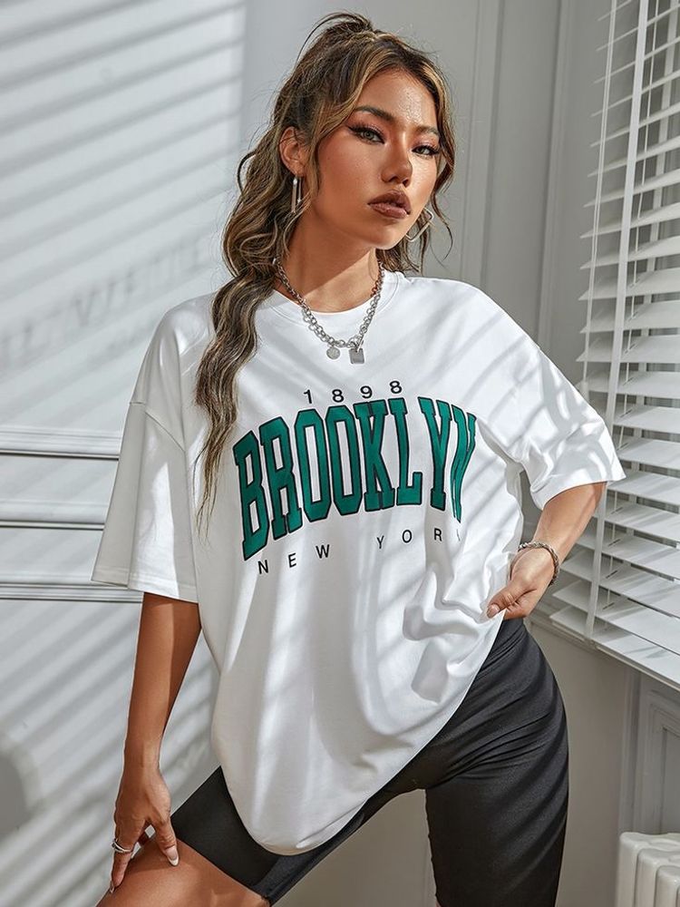 White Brooklyn Oversized Tshirt