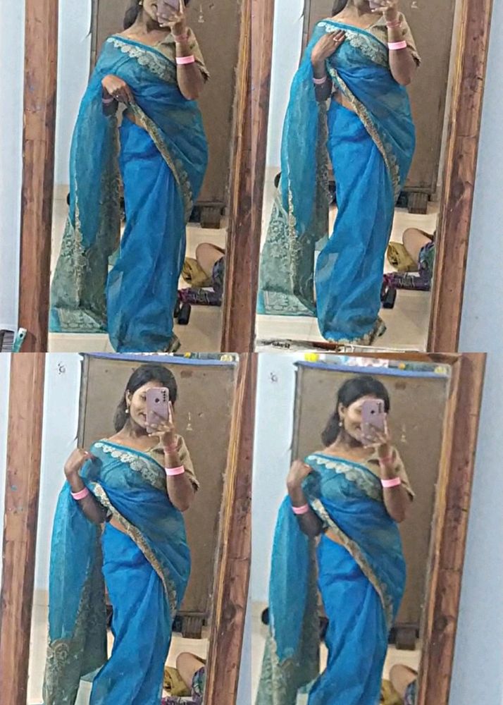 Sky Blue Saree