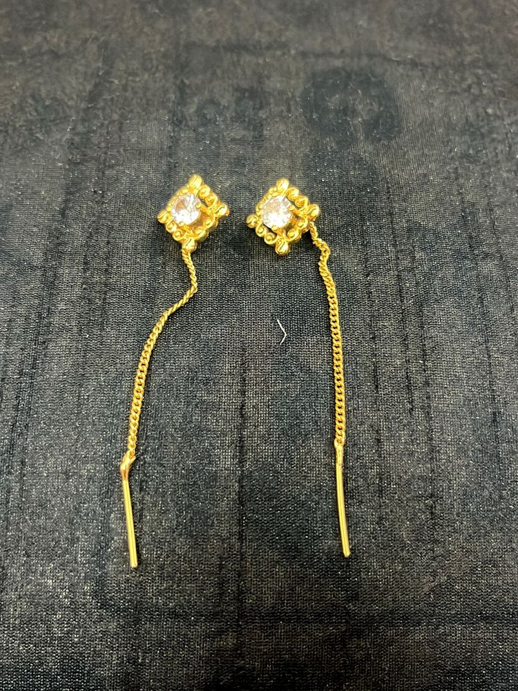 Gold Plated Sui Dhaga Earrings