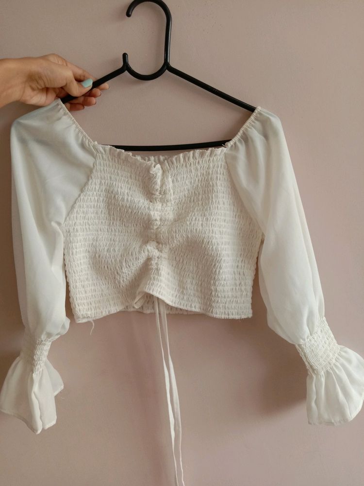 White Crop Top 🎀