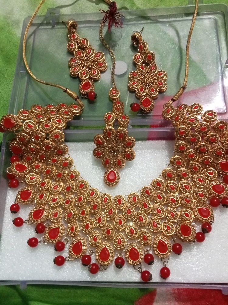 Red And Gold Bridal Set