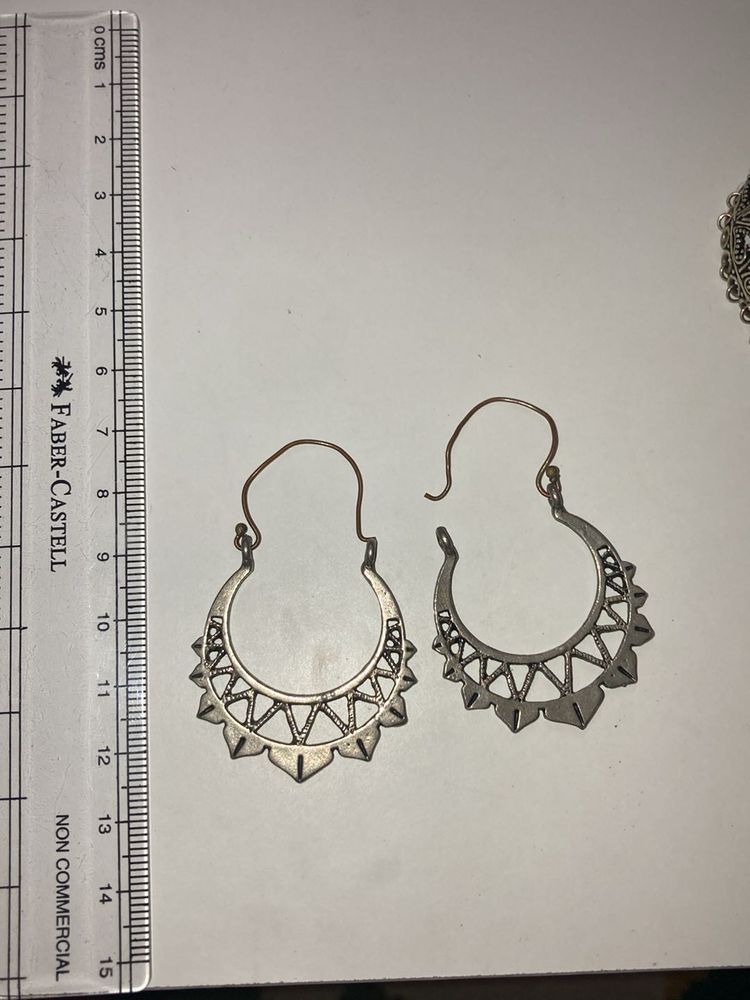 Silver Oxidised Earrings