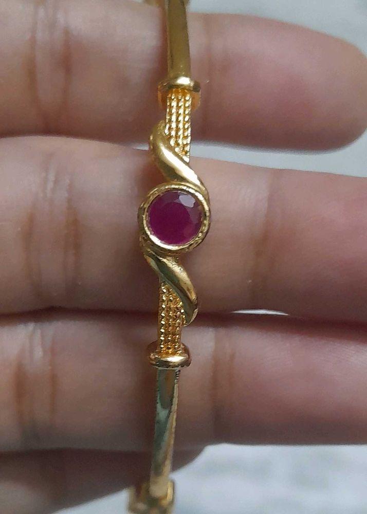 Pink Stone Single Bangle