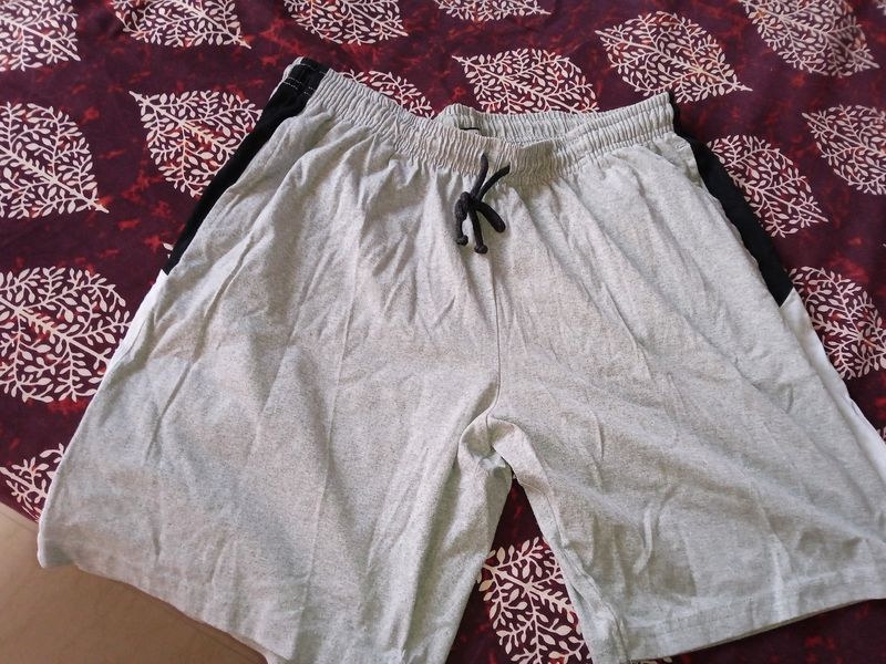 Combo White And Grey 34 Cotton Shorts