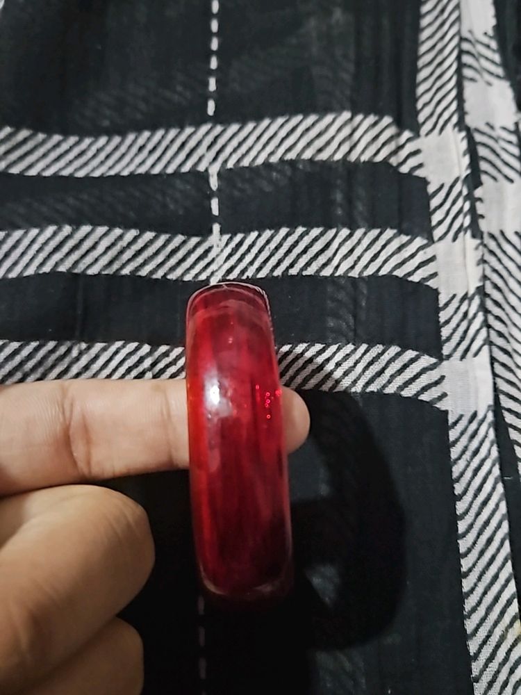 Red Glass Bangle (Kada)