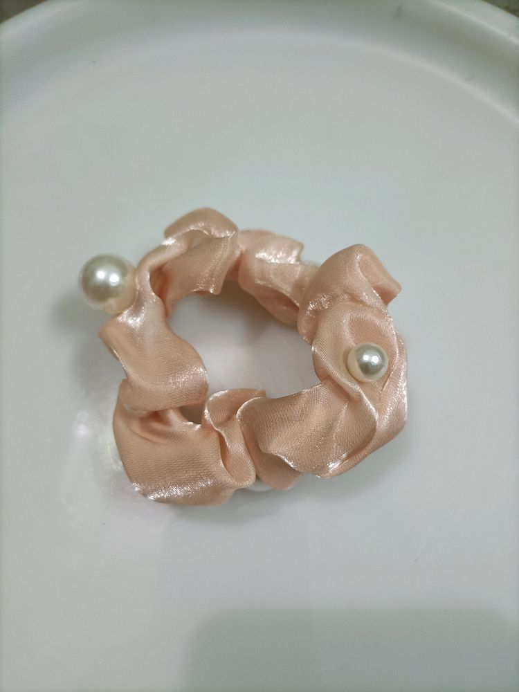 Organza Pearl Scrunchies