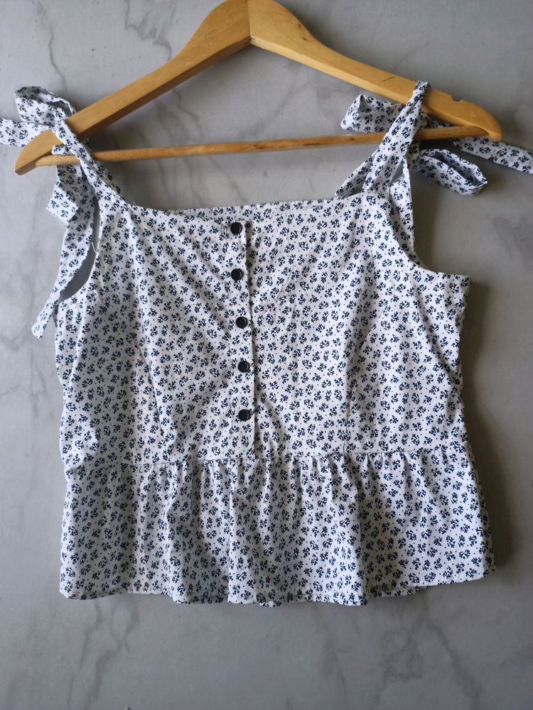 Pure Cotton Selftie Strap Top