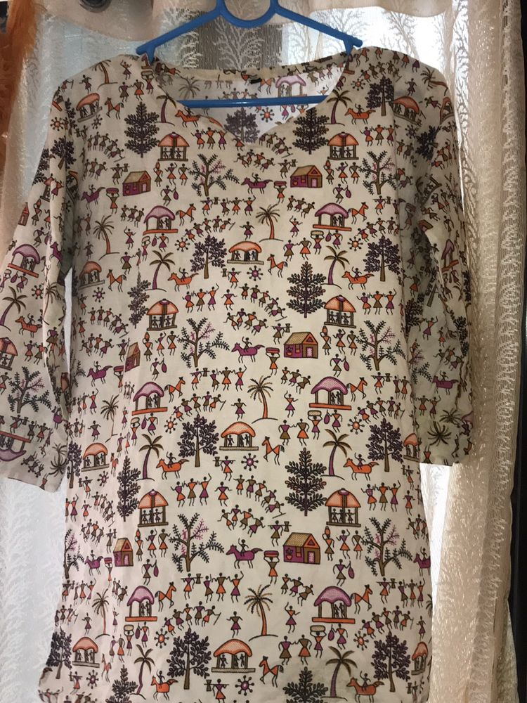 Another Beautiful Kurti with prettiest Print on it