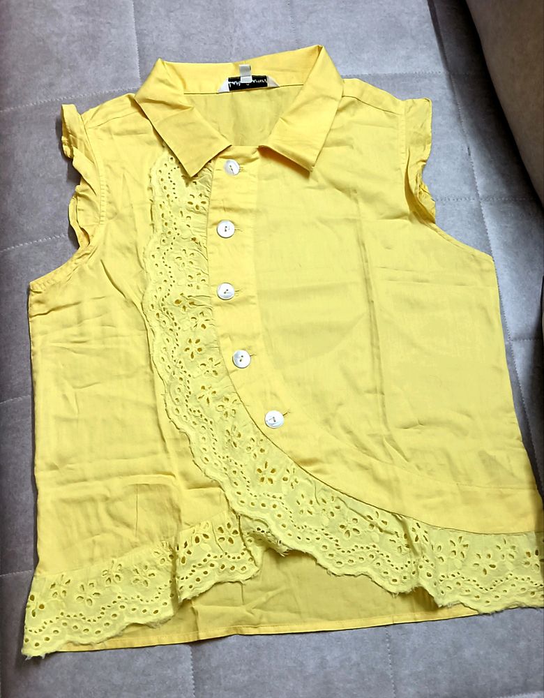 Pure Cotton Yellow Top