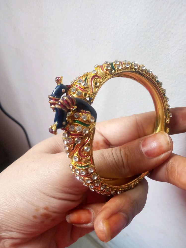 Peacock Degine Adjustable Bangle