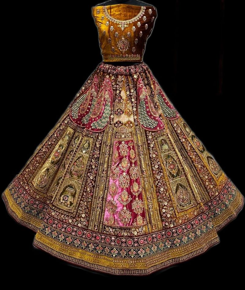 Golden Bridal Lehenga