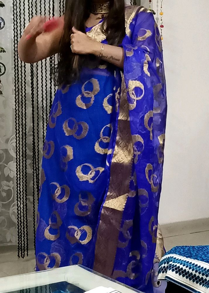 Blue Fancy Dupatta