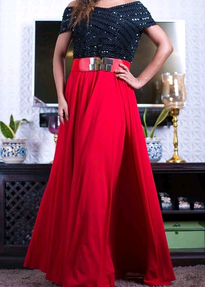 GORG RED PARTYWEAR GOWN