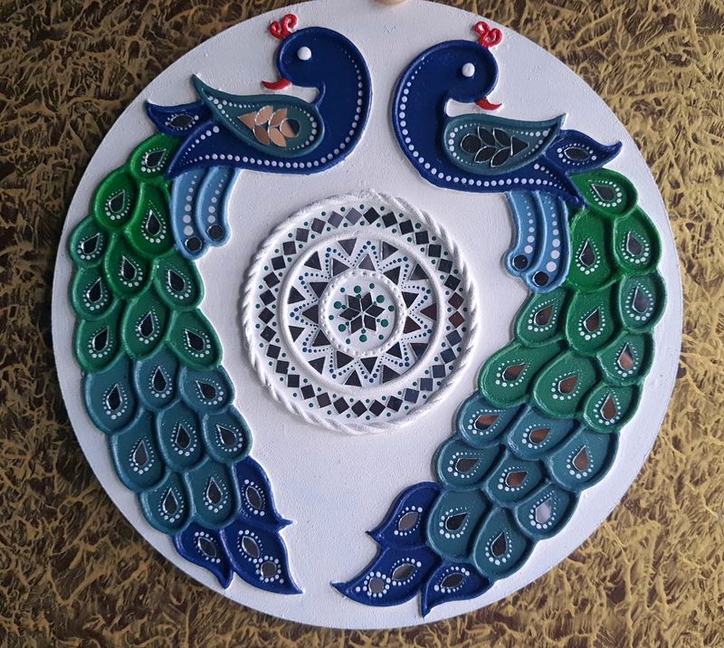 peacock pattern lippan art 🦋✨️