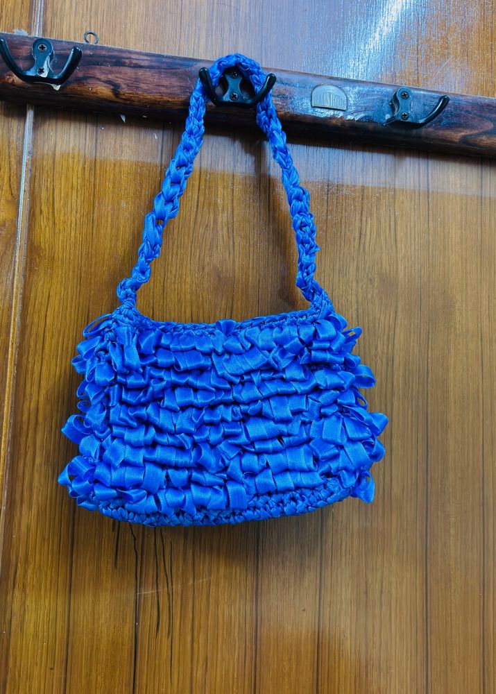 Satin Crochet Handmade Bag